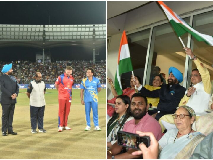 सेफ्टी वर्ल्ड सीरीज – इंडिया लीजेंड्स और इंग्लैंड लीजेंड्स मैच देखने पहुंचे राज्यपाल, मुख्यमंत्री और खेल मंत्री, देवभूमि में किया सभी खिलाड़ियों का स्वागत।